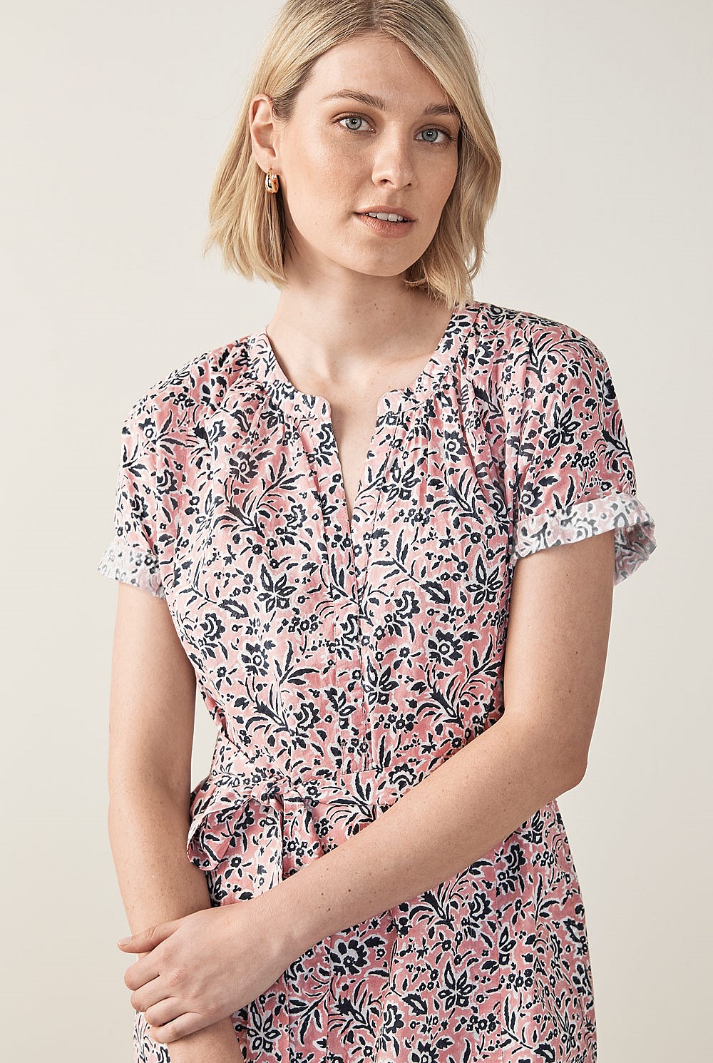 Floral Block Print Dress