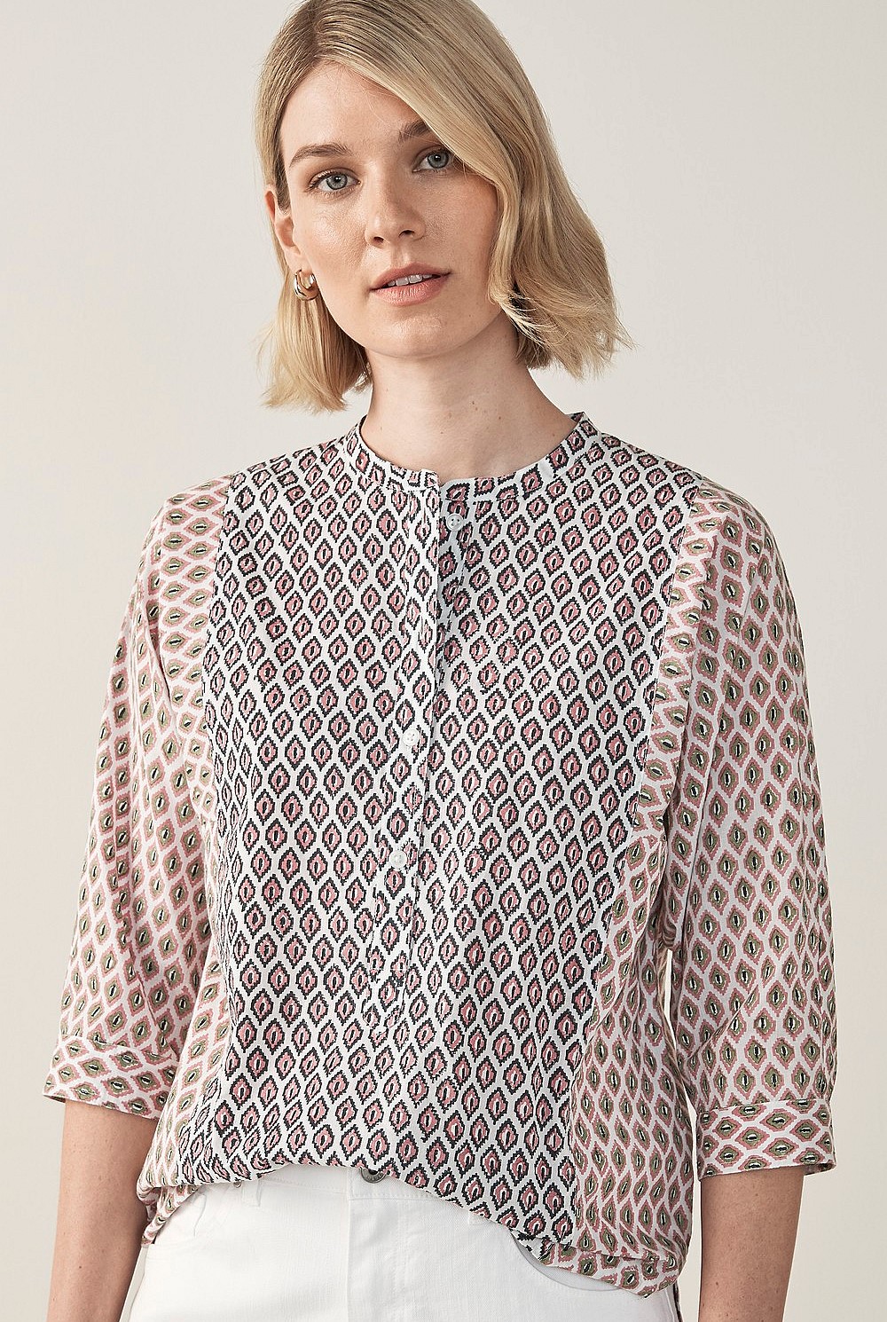 Geometric Block Print Top
