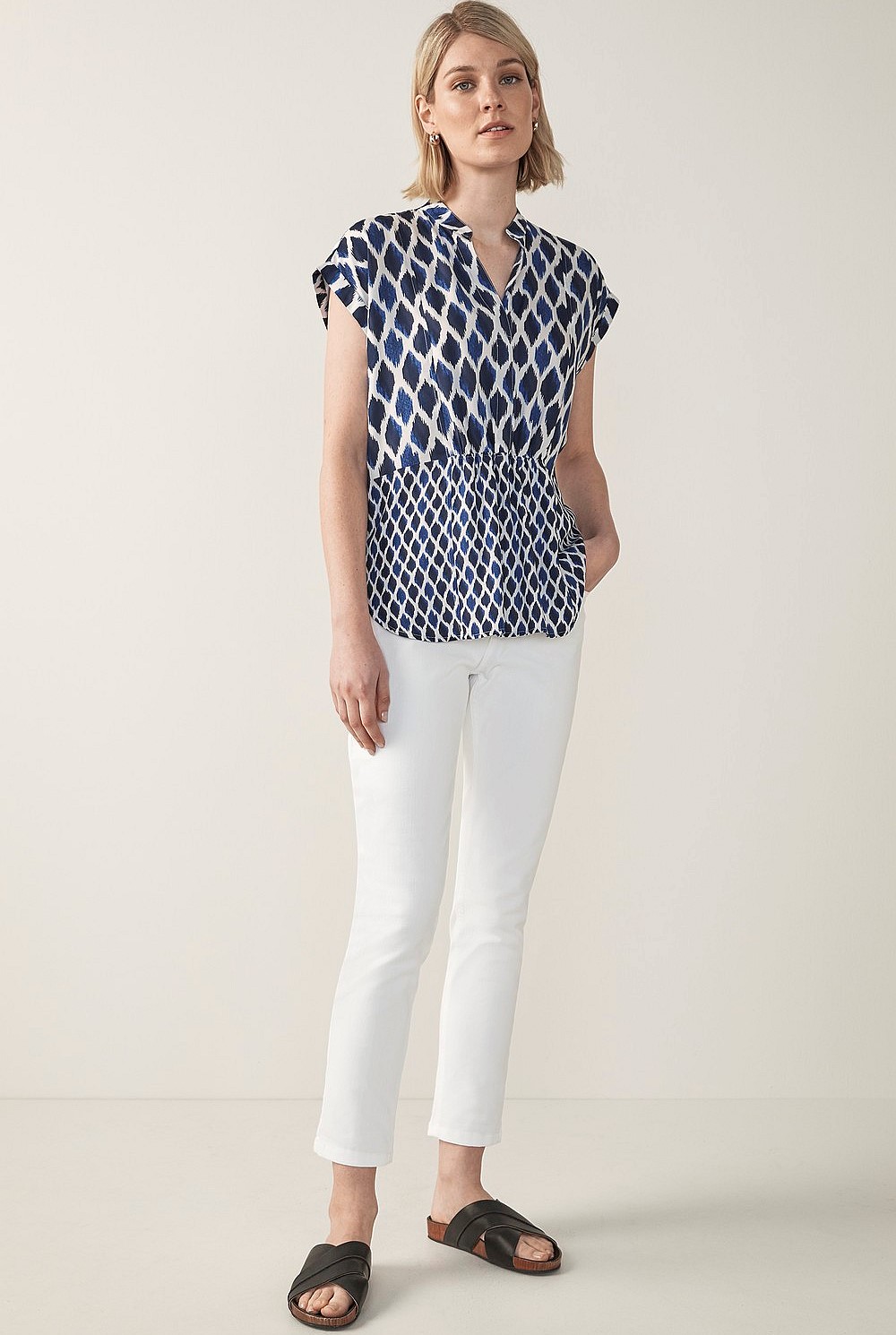 Modal Ikat Print Top