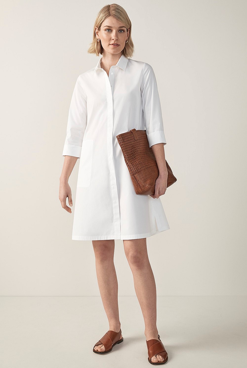 Cotton Poplin Shirt Dress