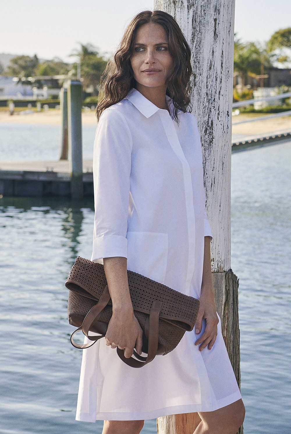 Cotton Poplin Shirt Dress