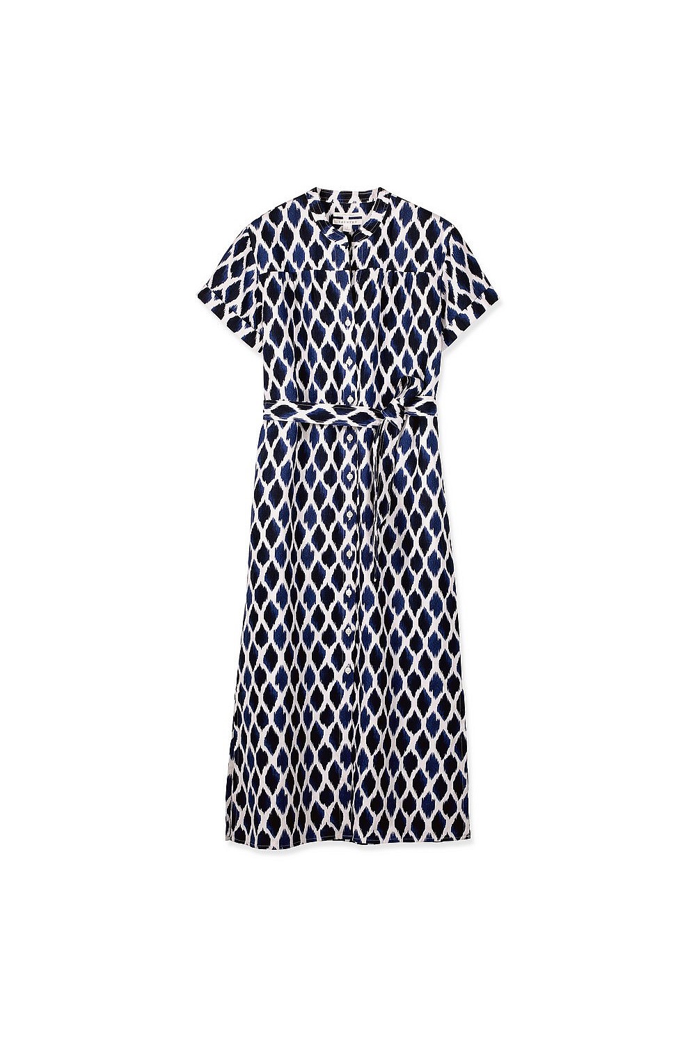 Linen Ikat Diamond Shirt Dress