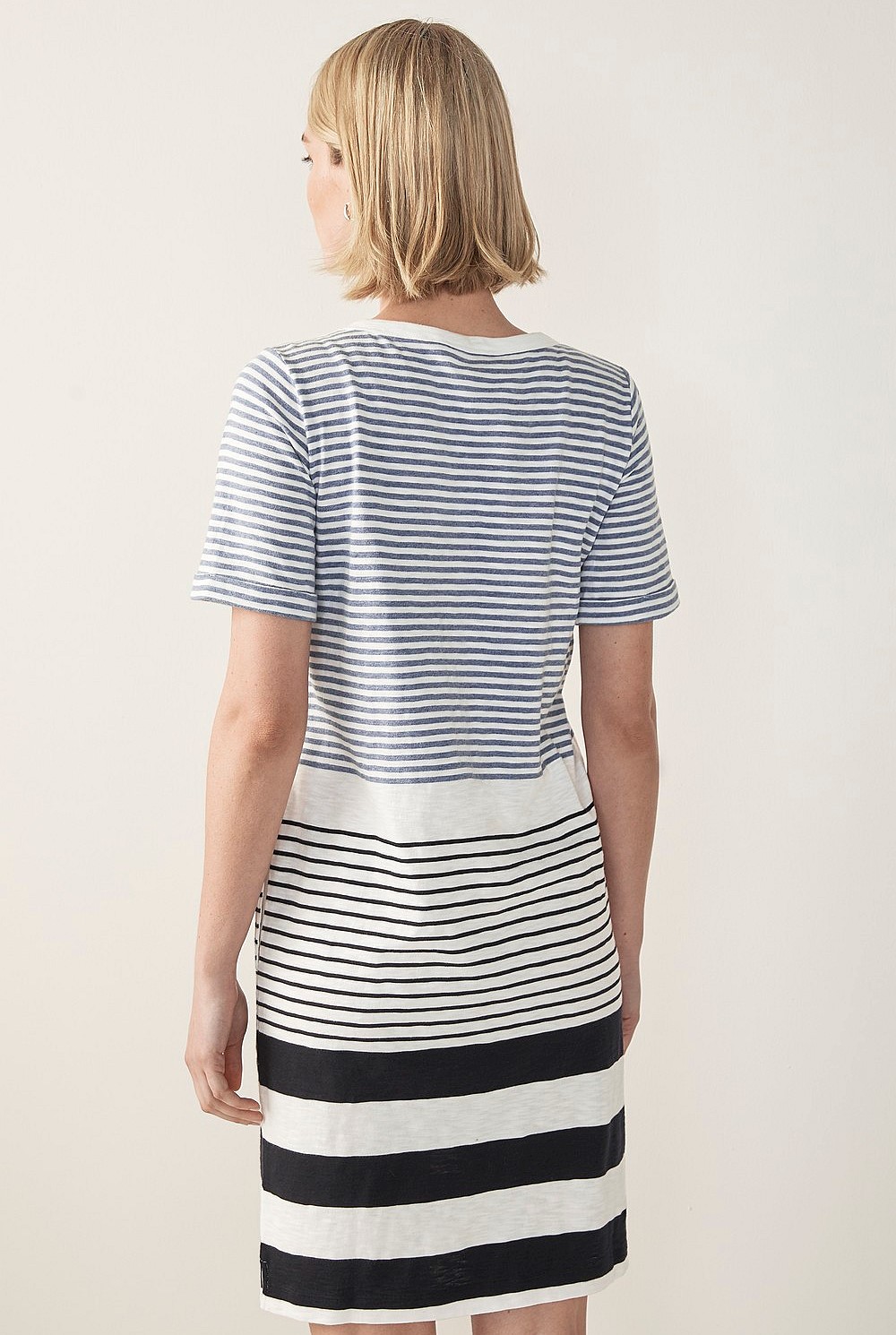 Organic Cotton Dress Mix Stripe Dress