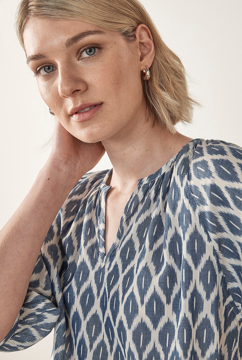 Ikat Woven Top