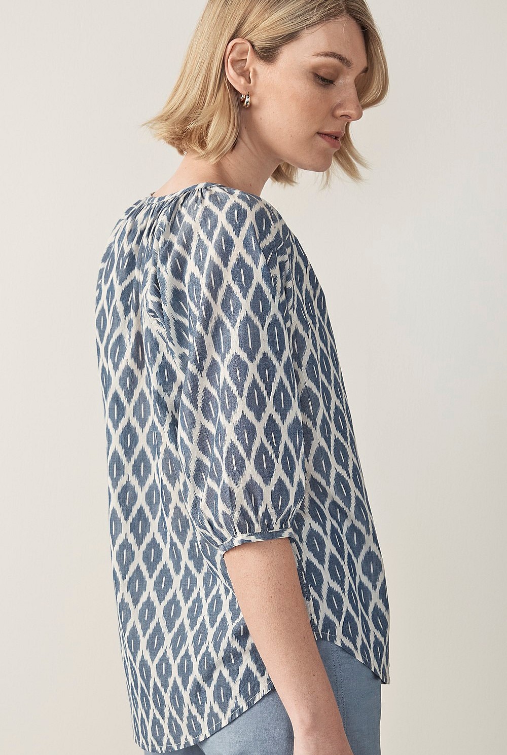 Ikat Woven Top