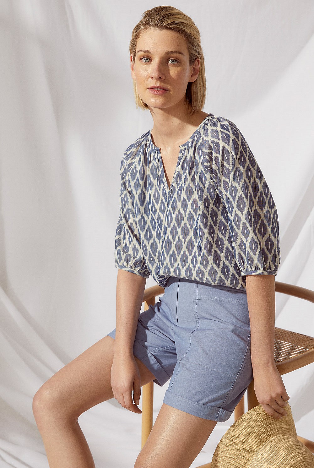 Ikat Woven Top