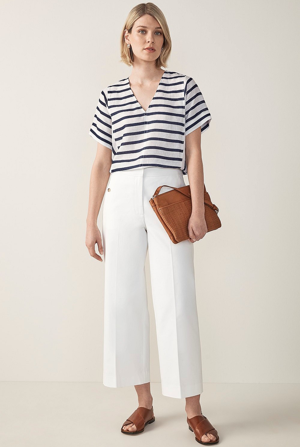 Linen Stripe Top