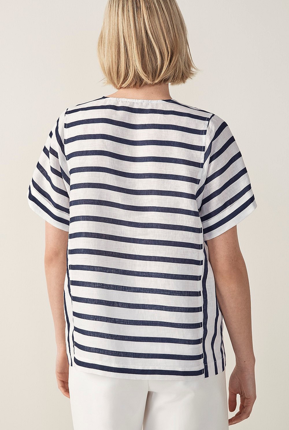 Linen Stripe Top
