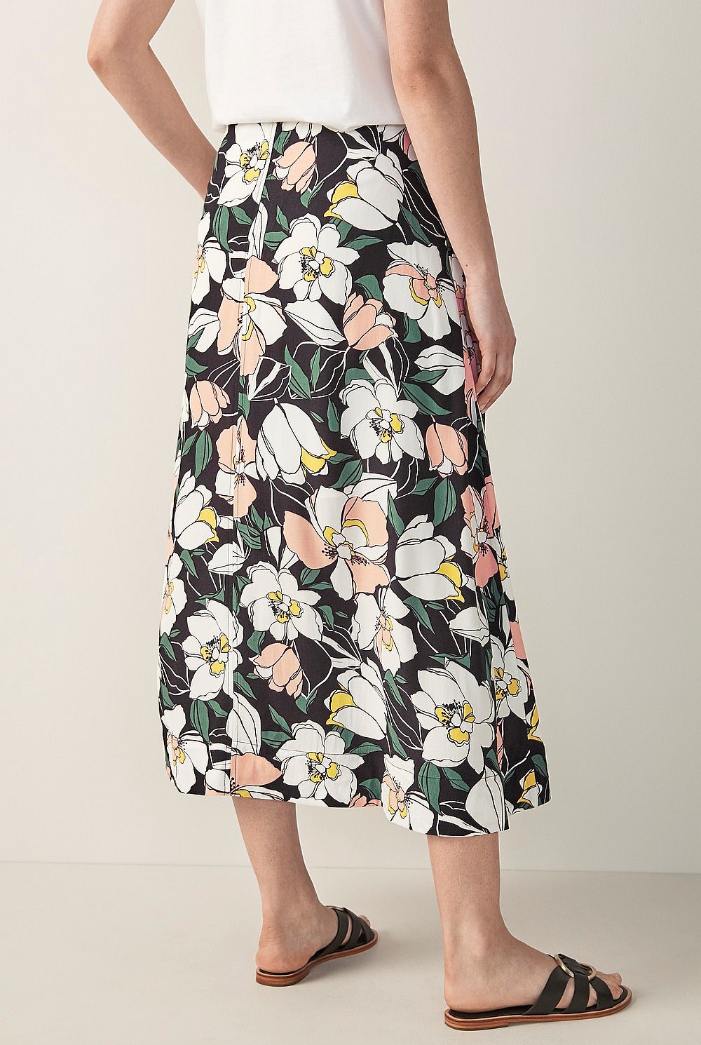 Magnolia Print Skirt