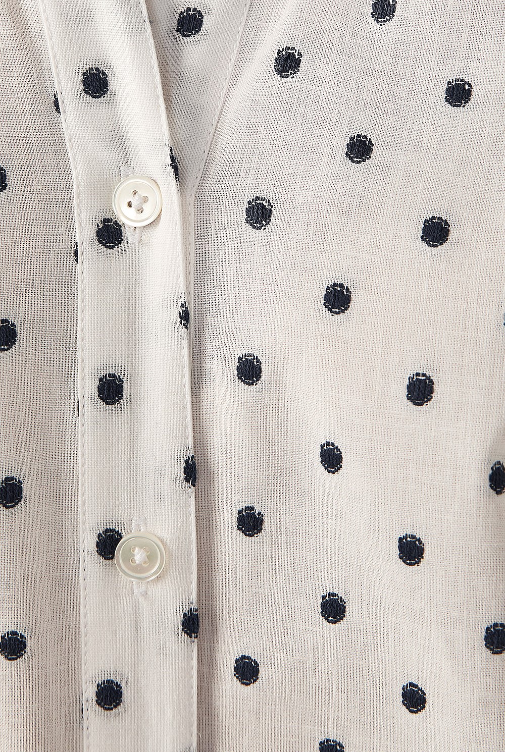 Cotton Linen Swiss Spot Shirt