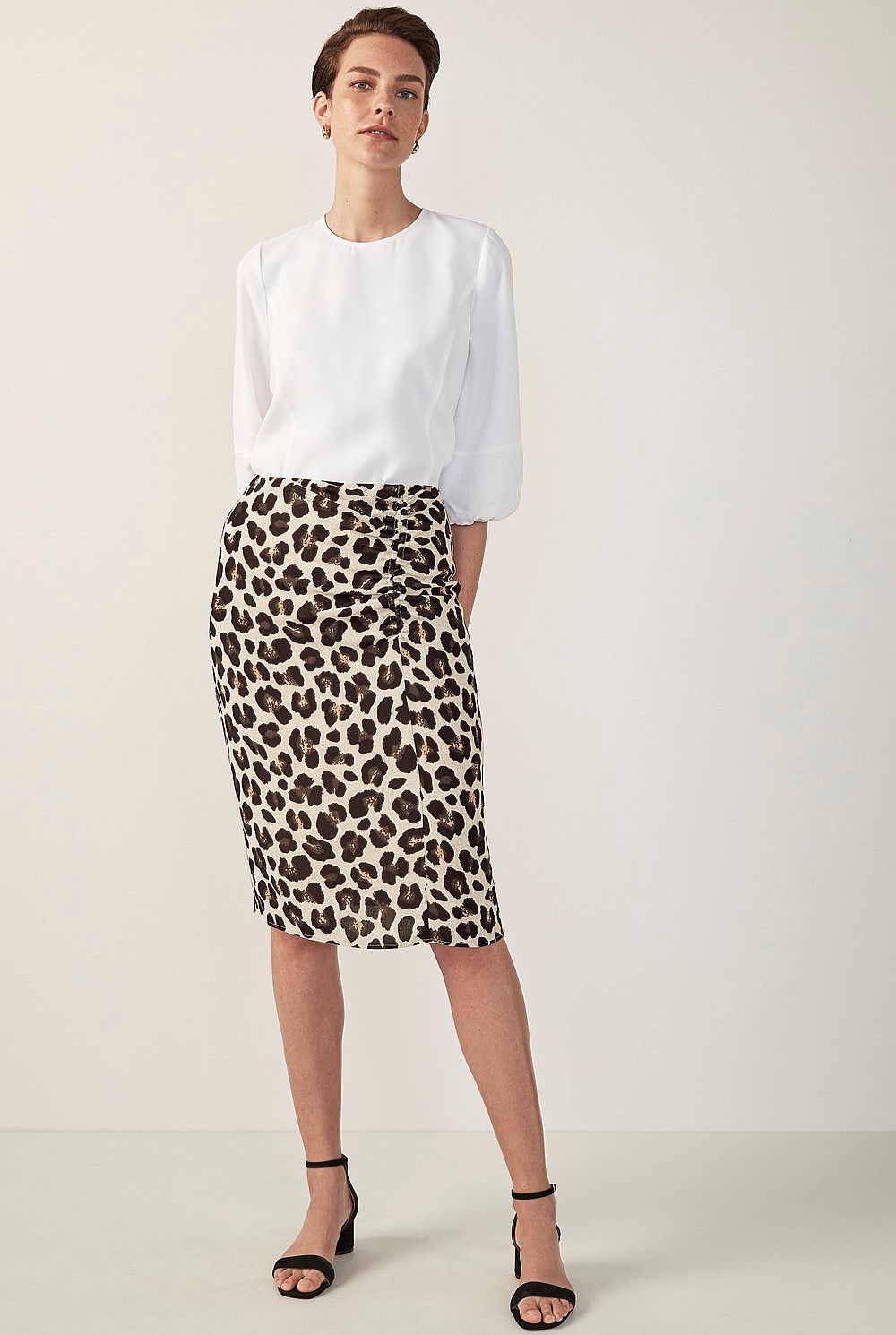 Ocelot Rouched Front Skirt