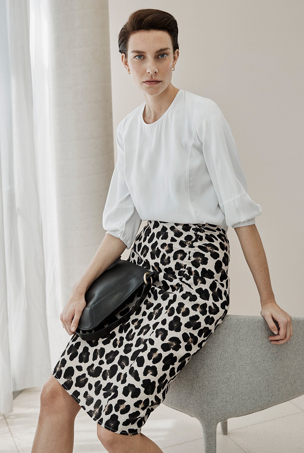 Ocelot Rouched Front Skirt