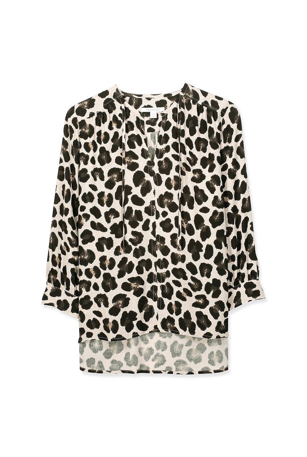 Ocelot Print Drape Blouse