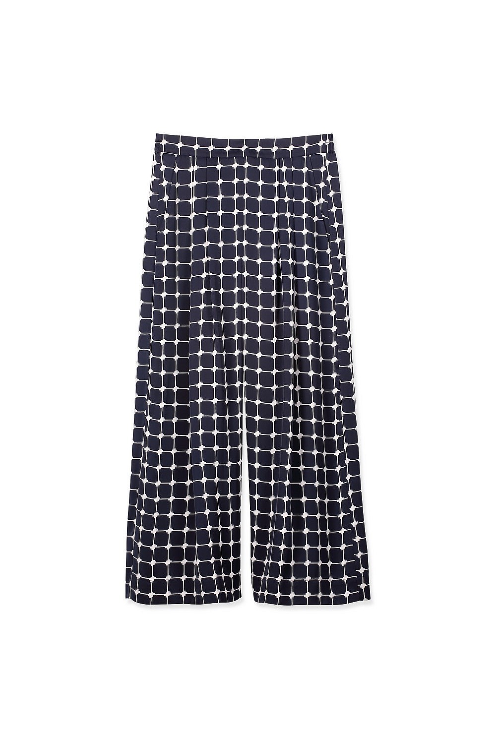 Blurred Grid Wide Leg Pant