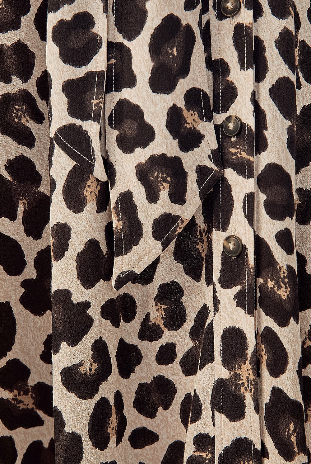 Ocelot Print Shirt Dress