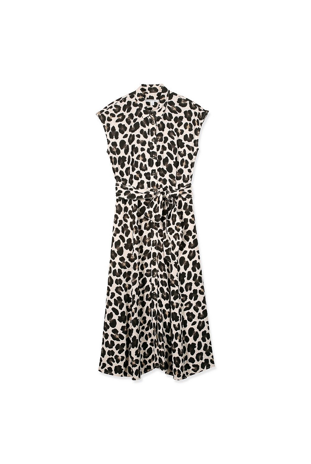Ocelot Print Shirt Dress