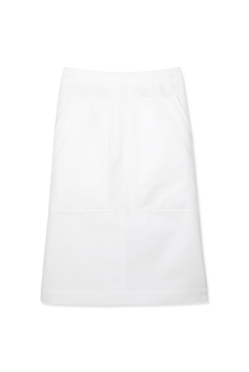 Textured Cotton Patch Pocket Skirt
