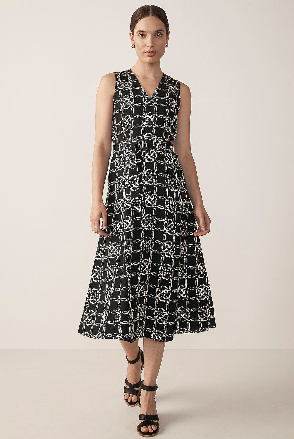 Tencel Rope Print Dress