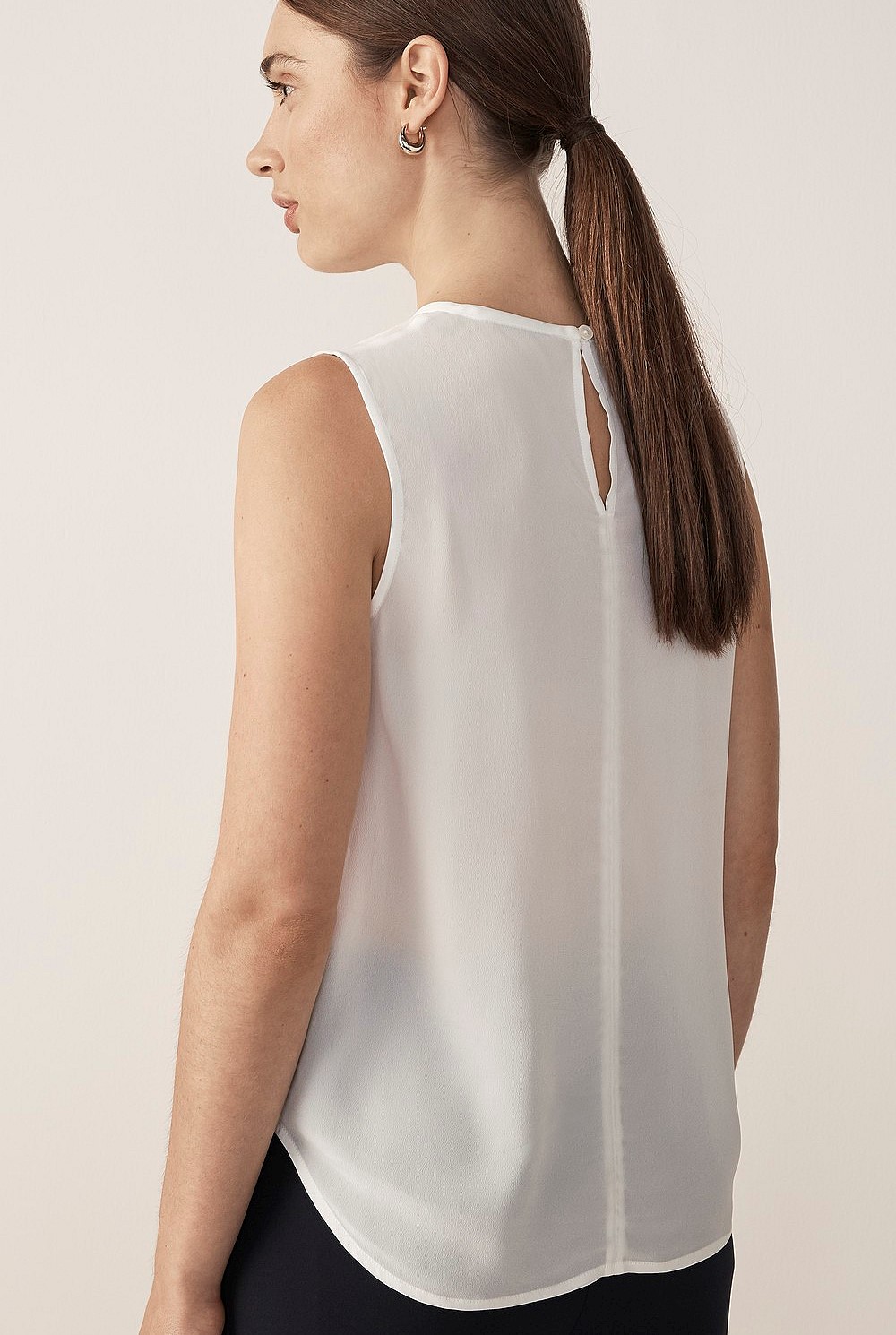 Silk Blend Shell Top
