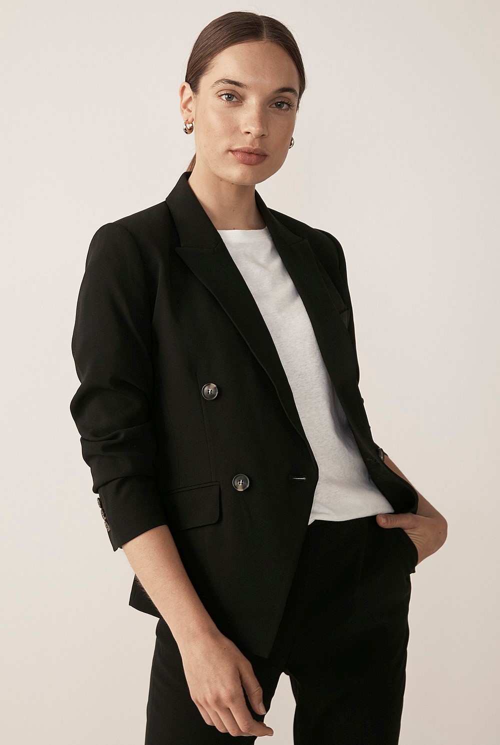 Triacetate Double Breasted Blazer