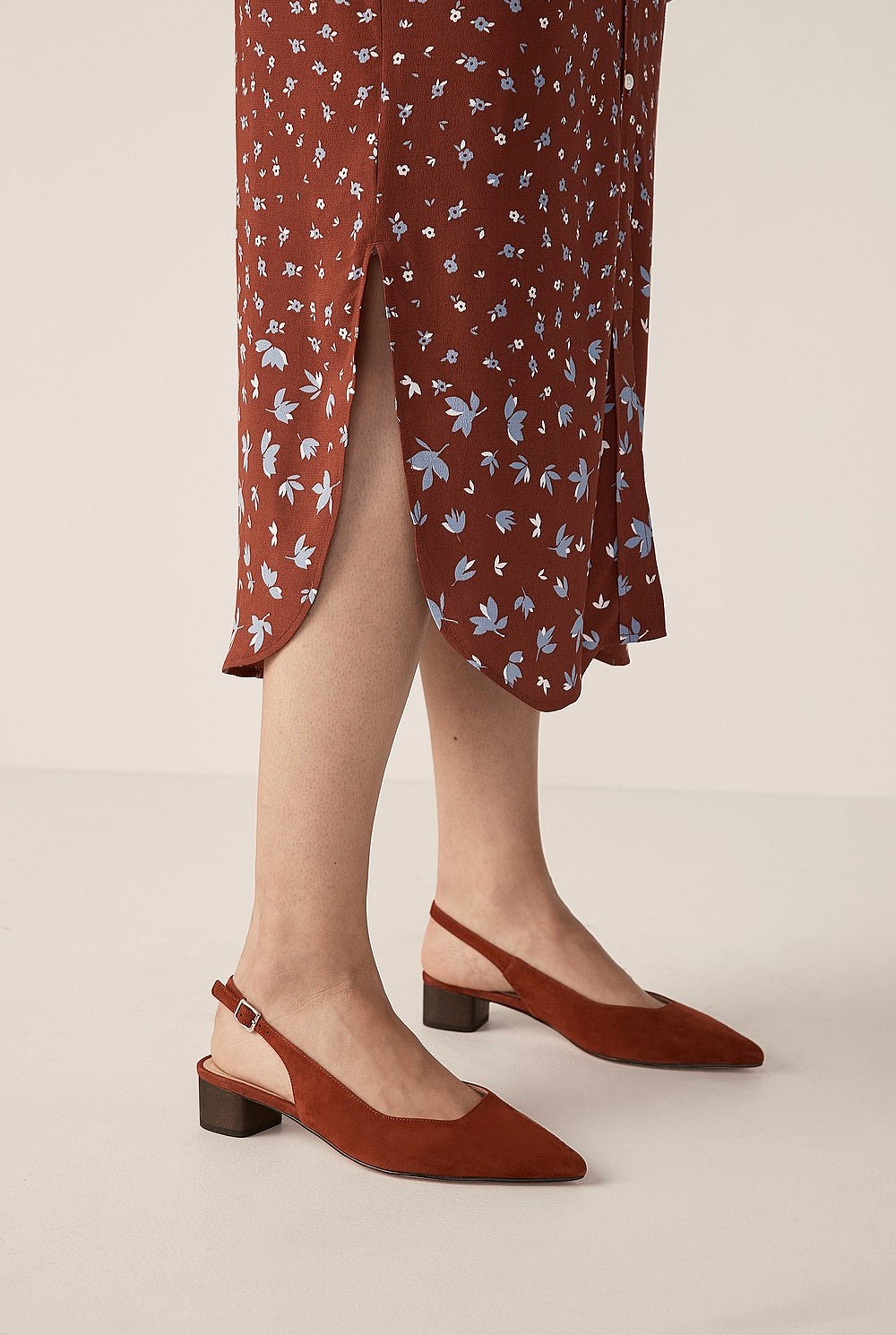 Ainslie Suede Mid Heel