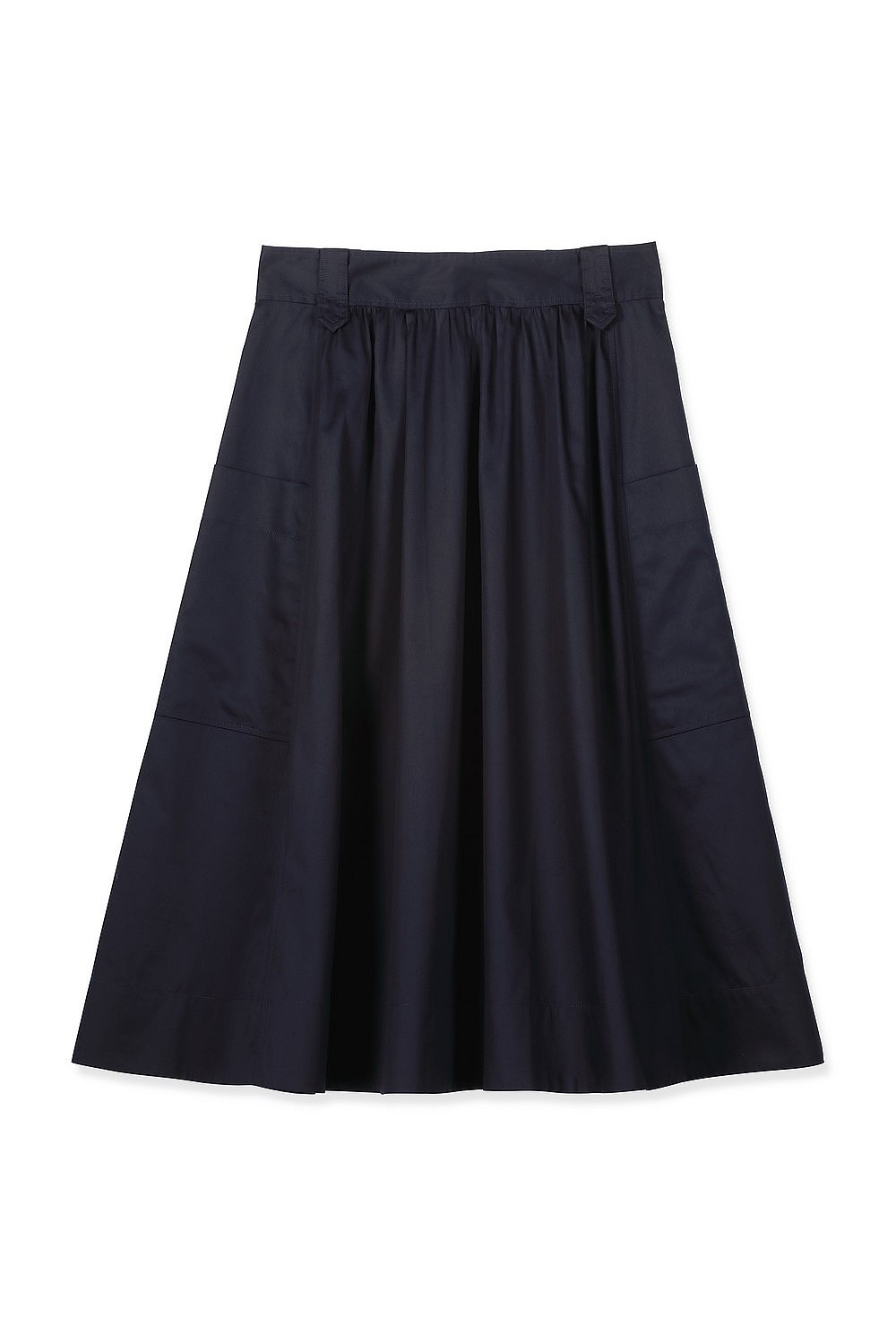 Cotton Sateen Pocket Detail Skirt