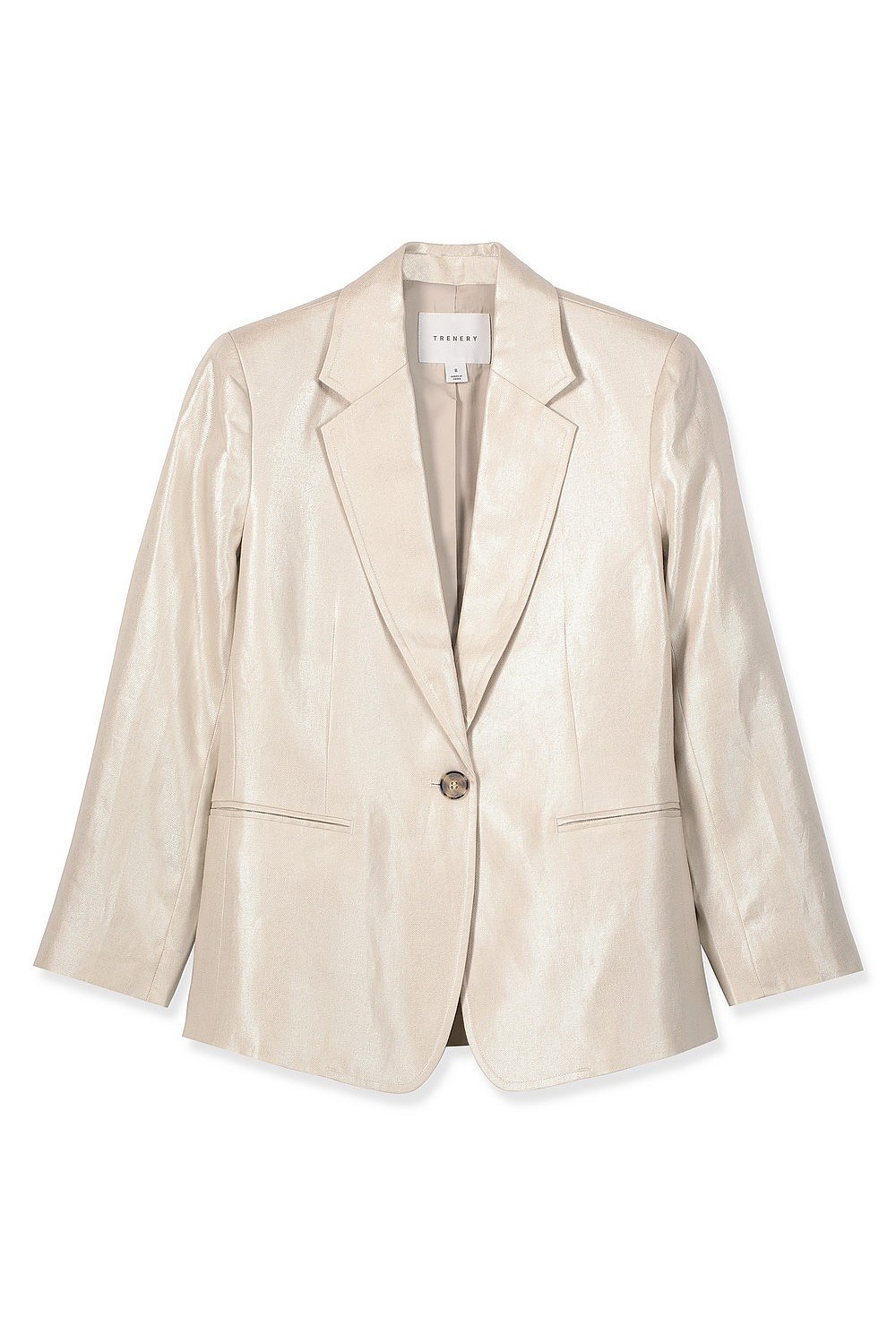 Metallic 3/4 Sleeve Blazer