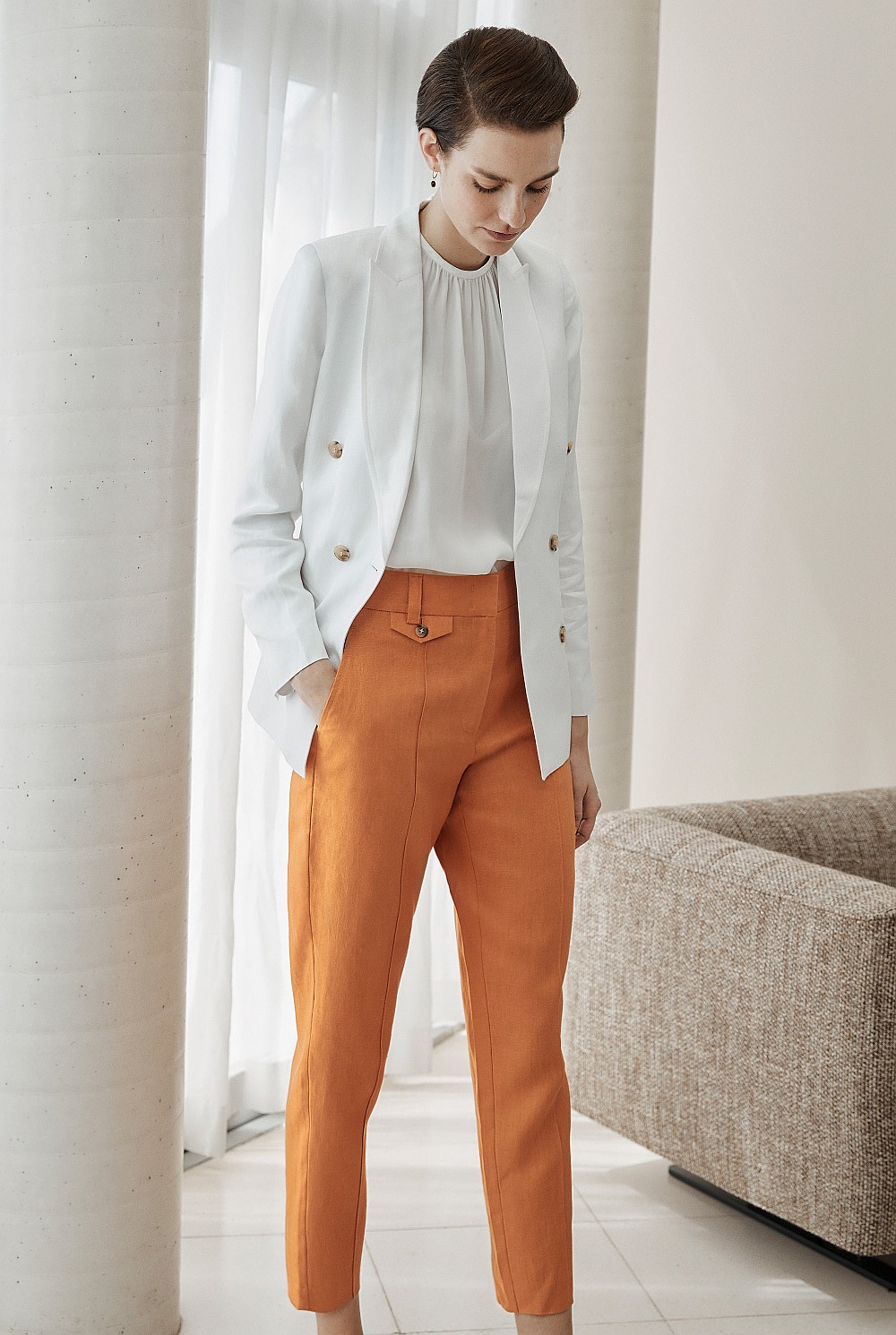 Linen Pinch Stitch Pant