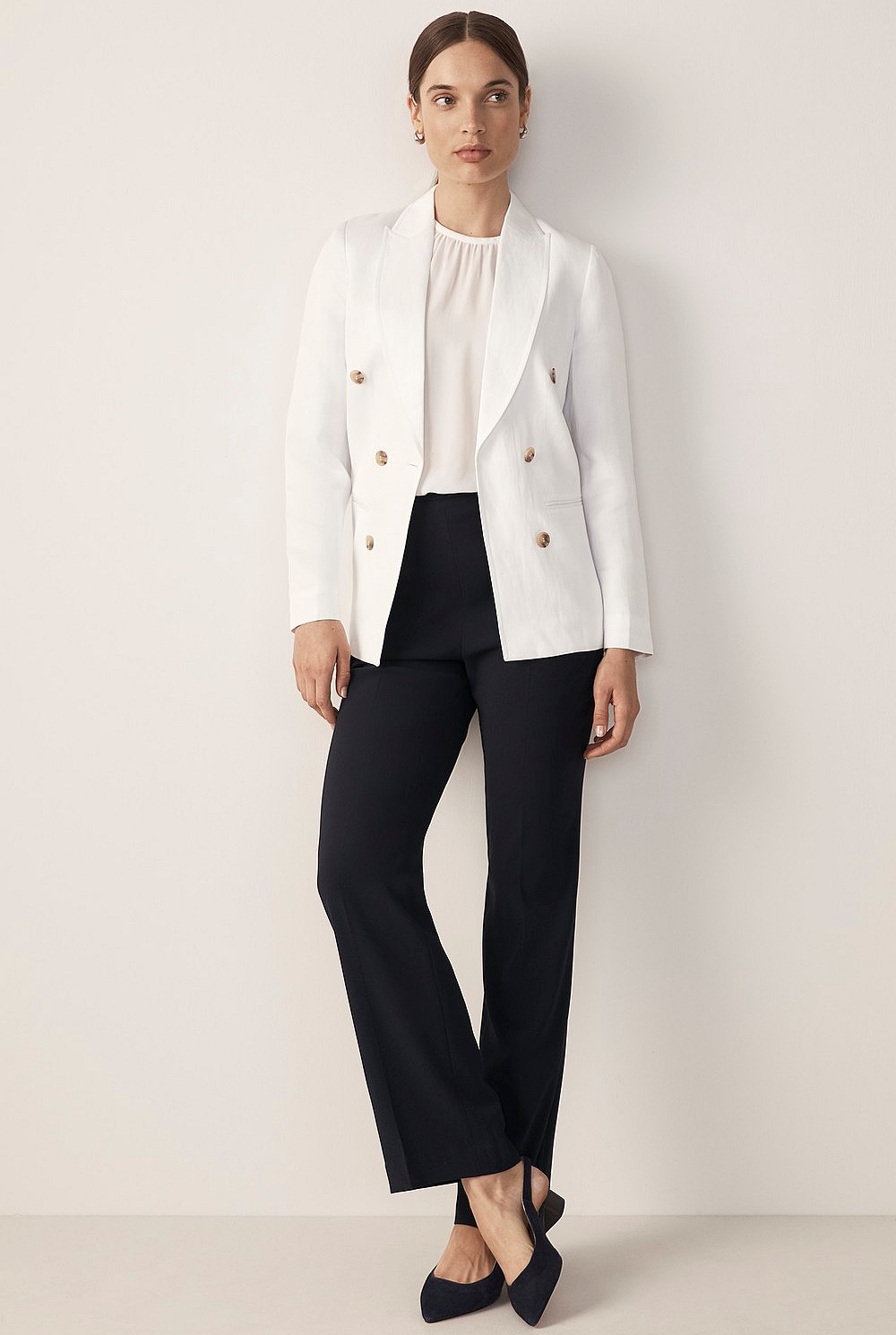 Mock Double Breasted Blazer