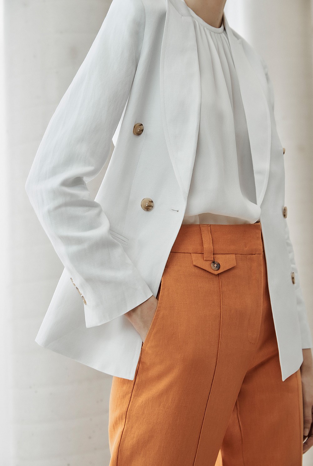 Mock Double Breasted Blazer