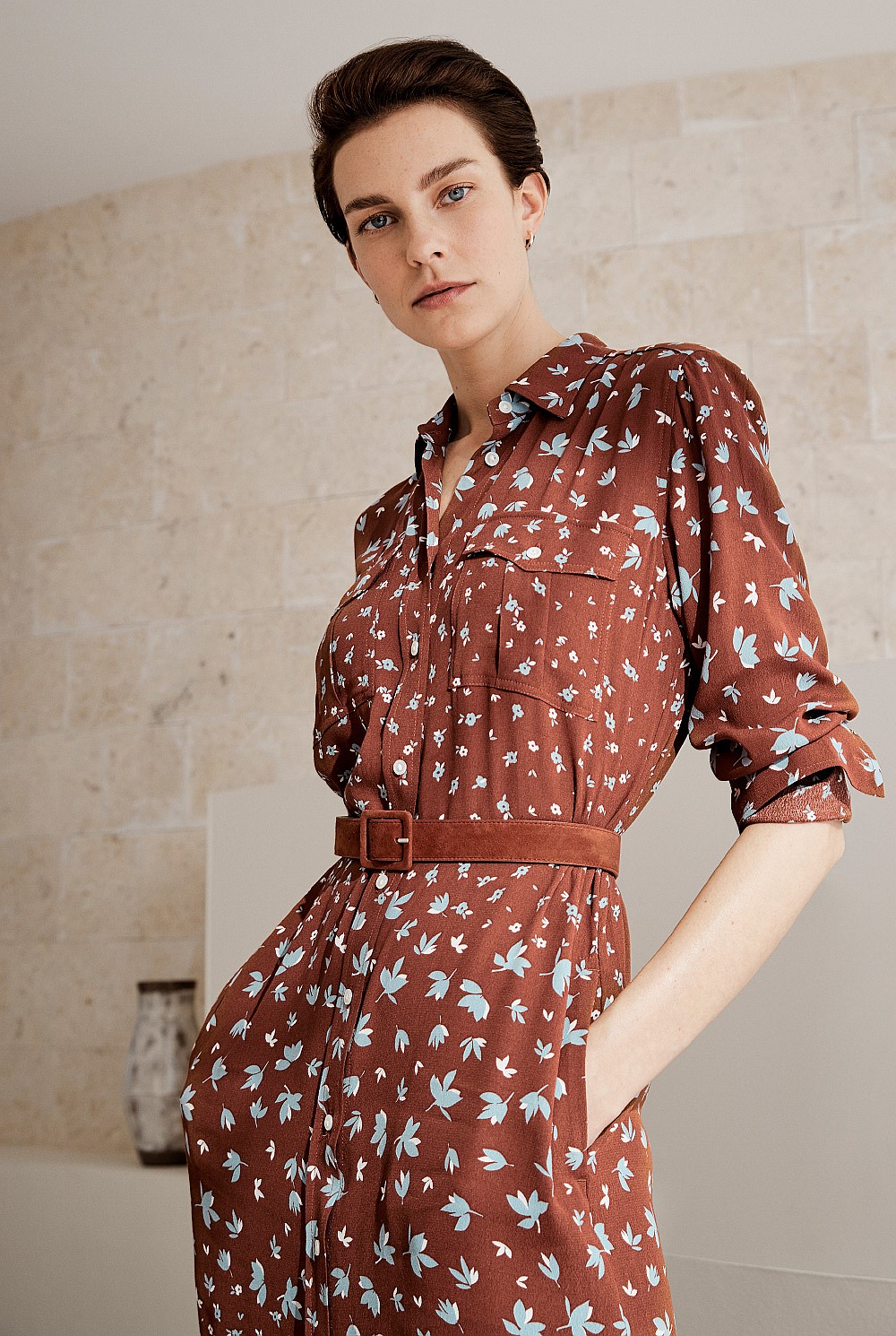 Mini Flower Bud Print Dress