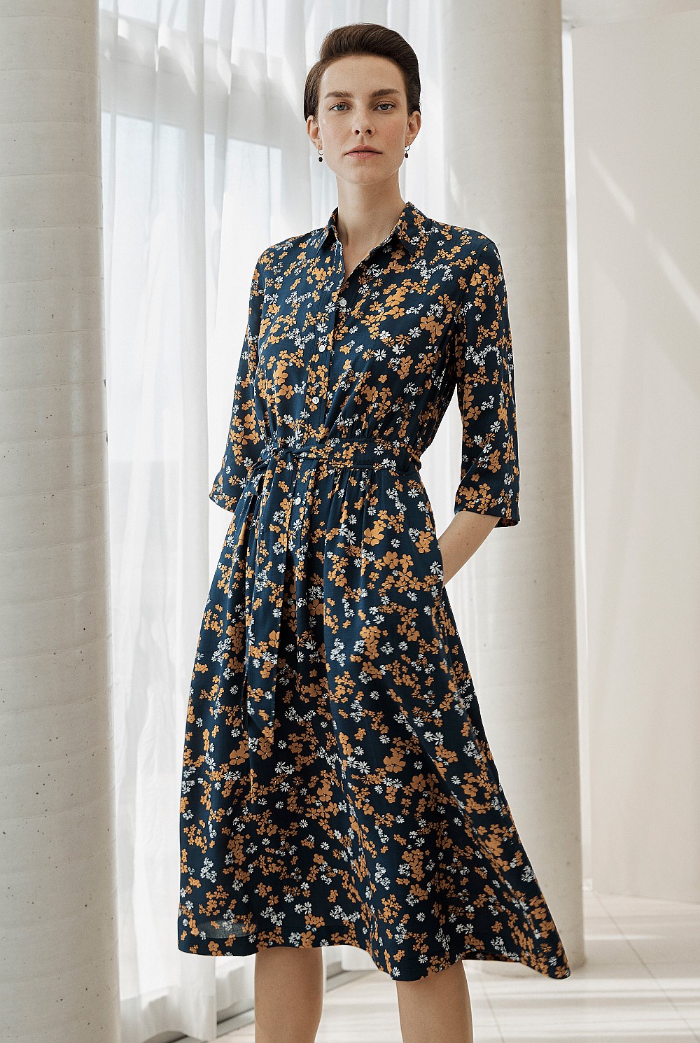 Modal Scattered Floral Dress