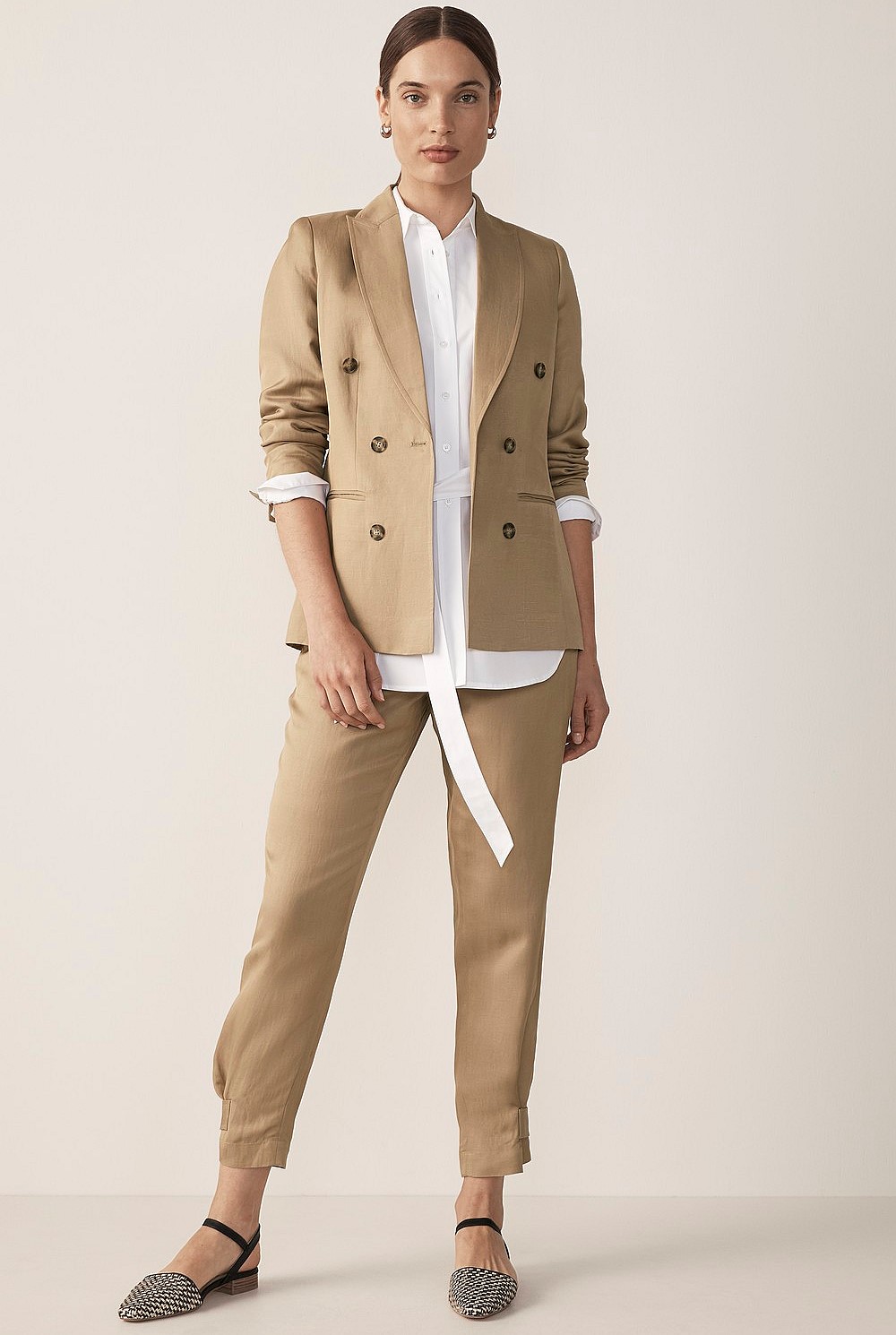 Mock Double Breasted Blazer