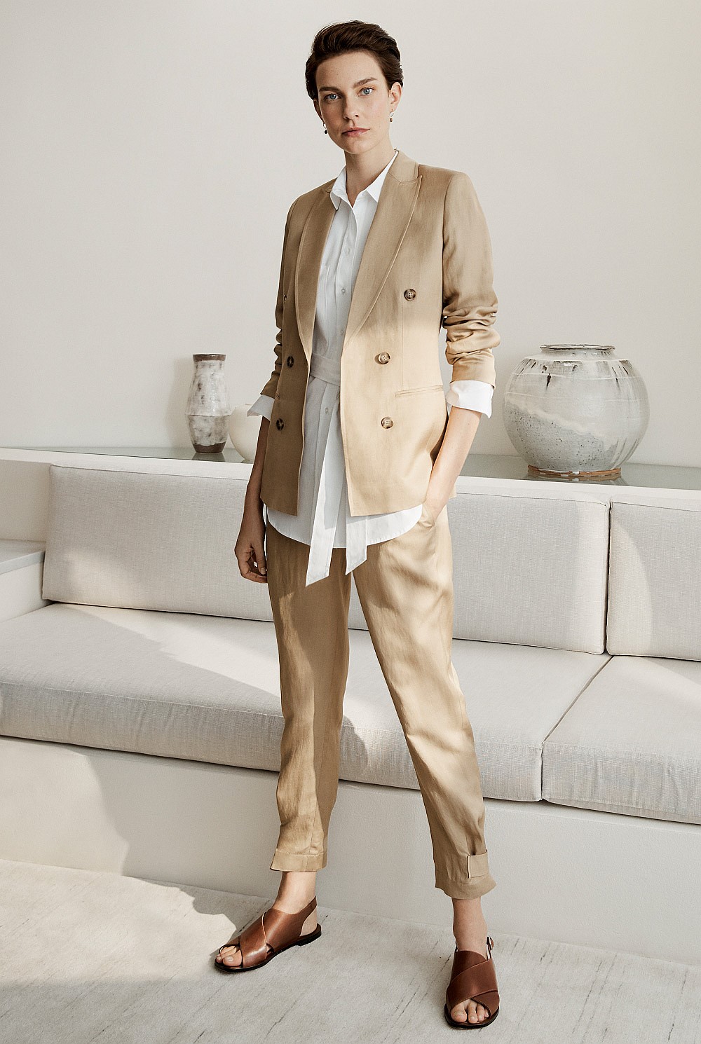 Mock Double Breasted Blazer
