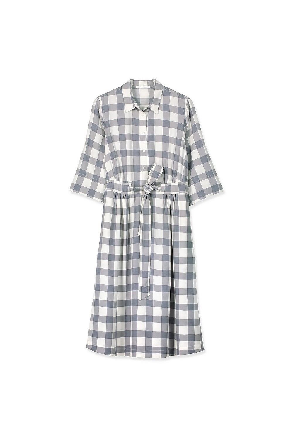 Gingham Tie Front Dress