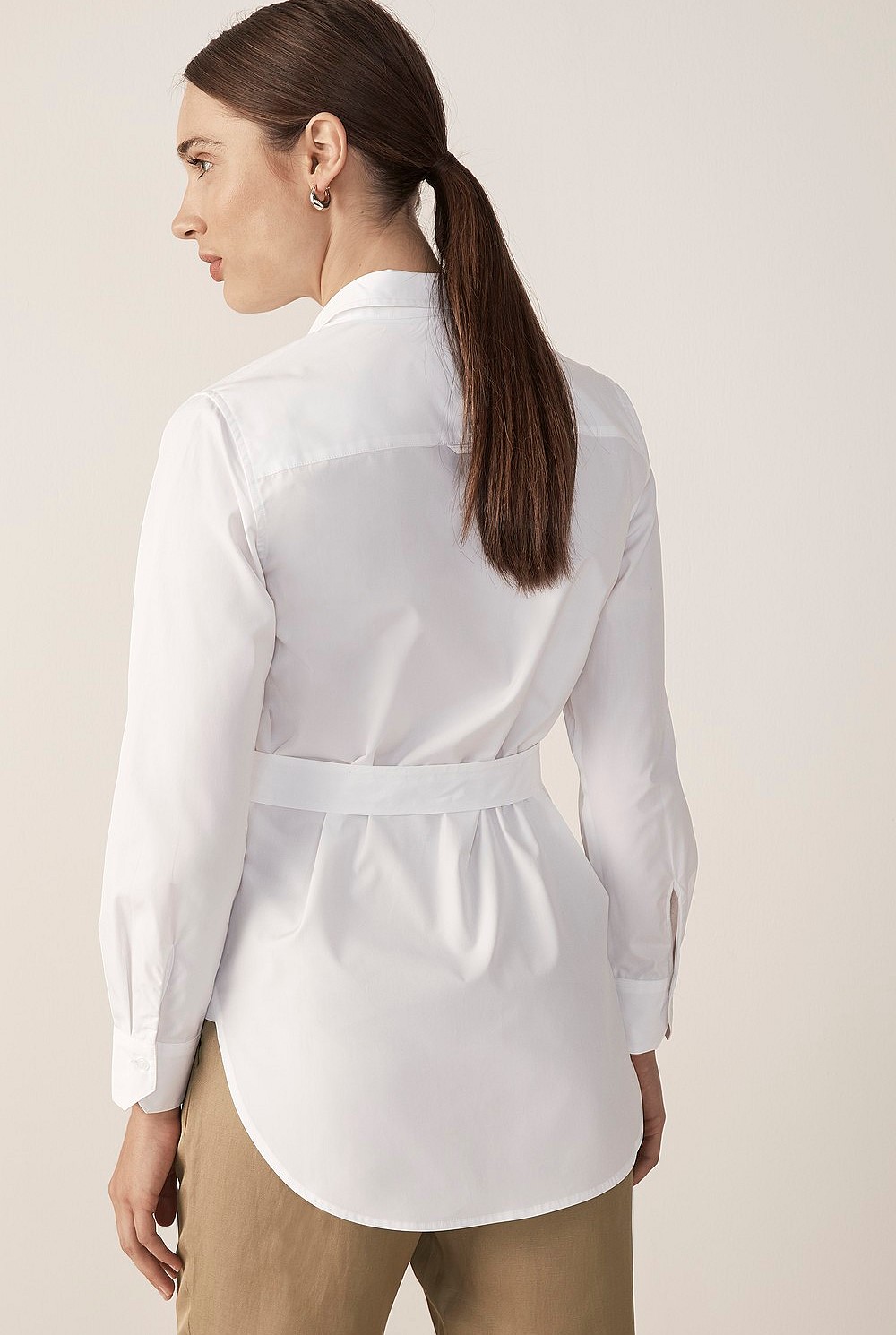 Cotton Poplin Tunic Shirt