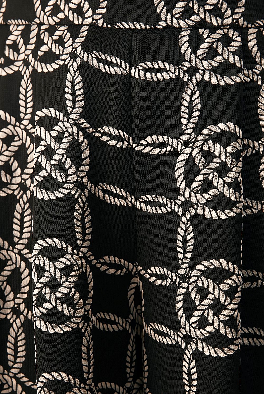 Rope Print Wide Leg Pant