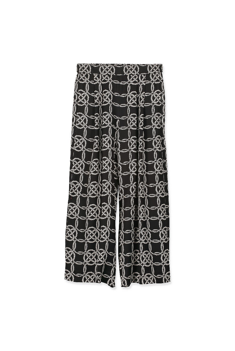 Rope Print Wide Leg Pant