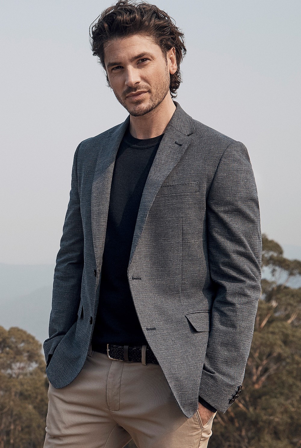 Puppytooth Check Blazer