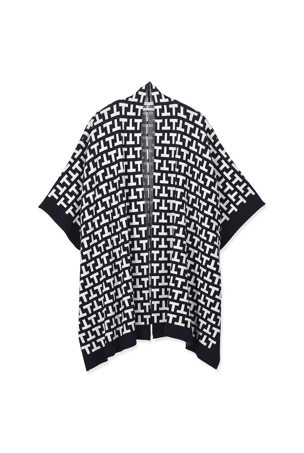 Cotton Cashmere Jacquard Poncho