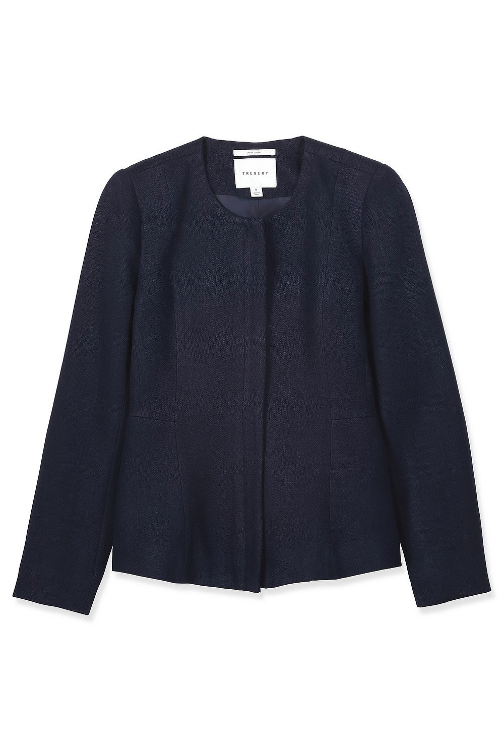 Linen Zip Front Jacket
