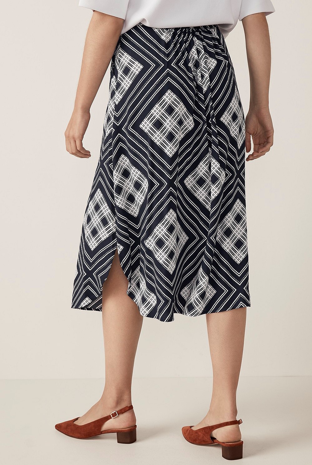 Geo Tile Print Skirt