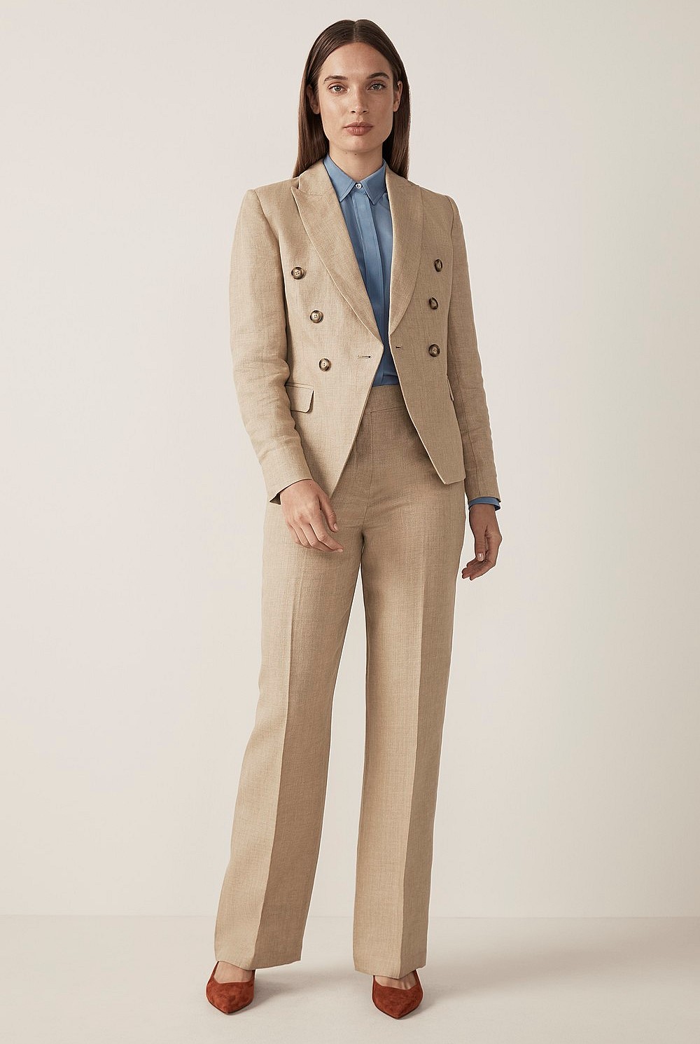 Linen Double Breasted Blazer