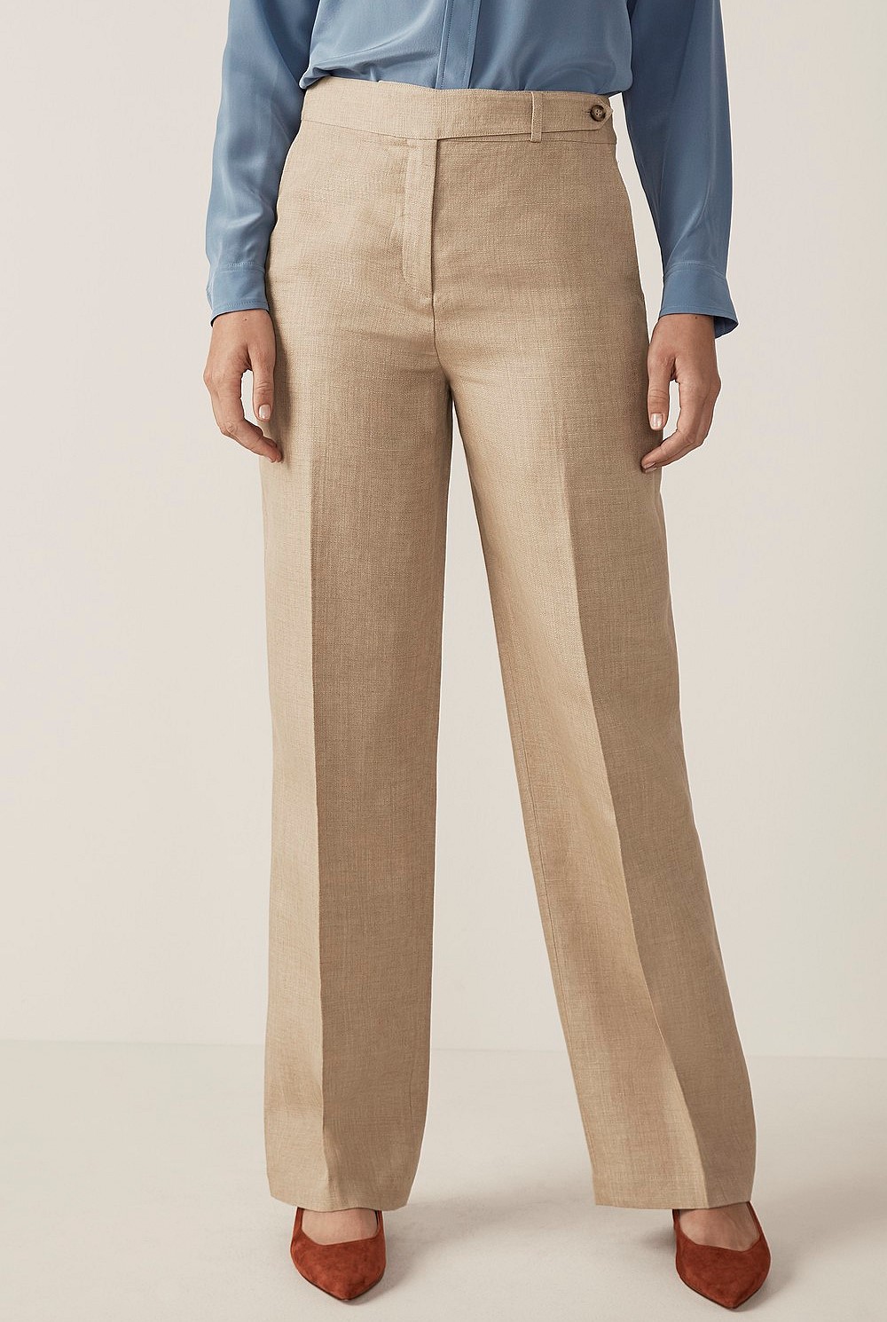 Linen Full Wide Leg Pant