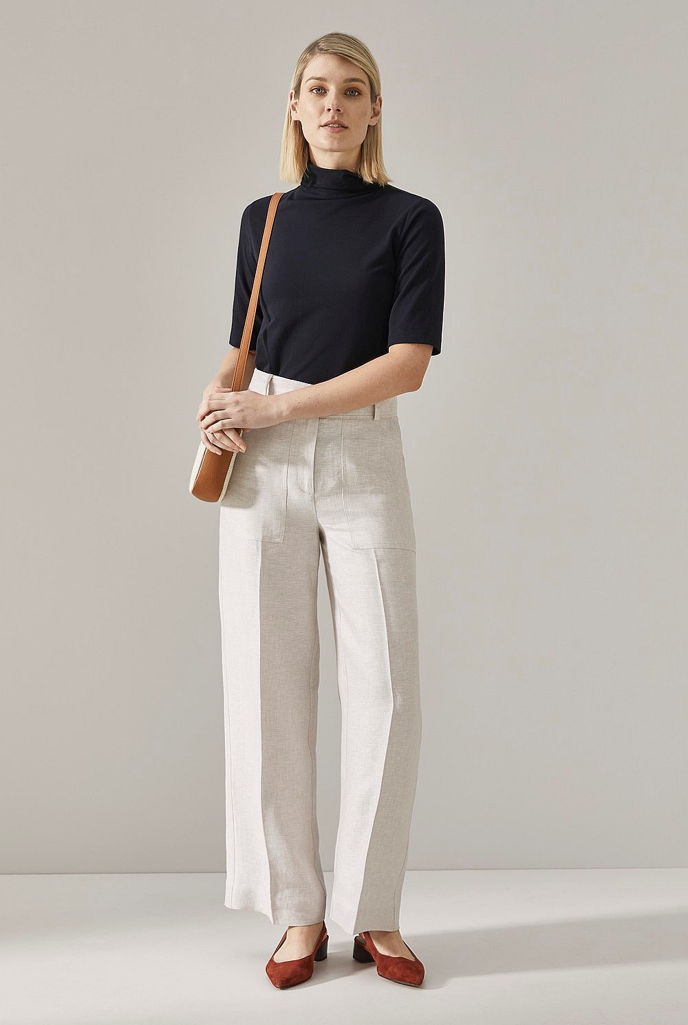 Mock Neck 1/2 Sleeve T-Shirt