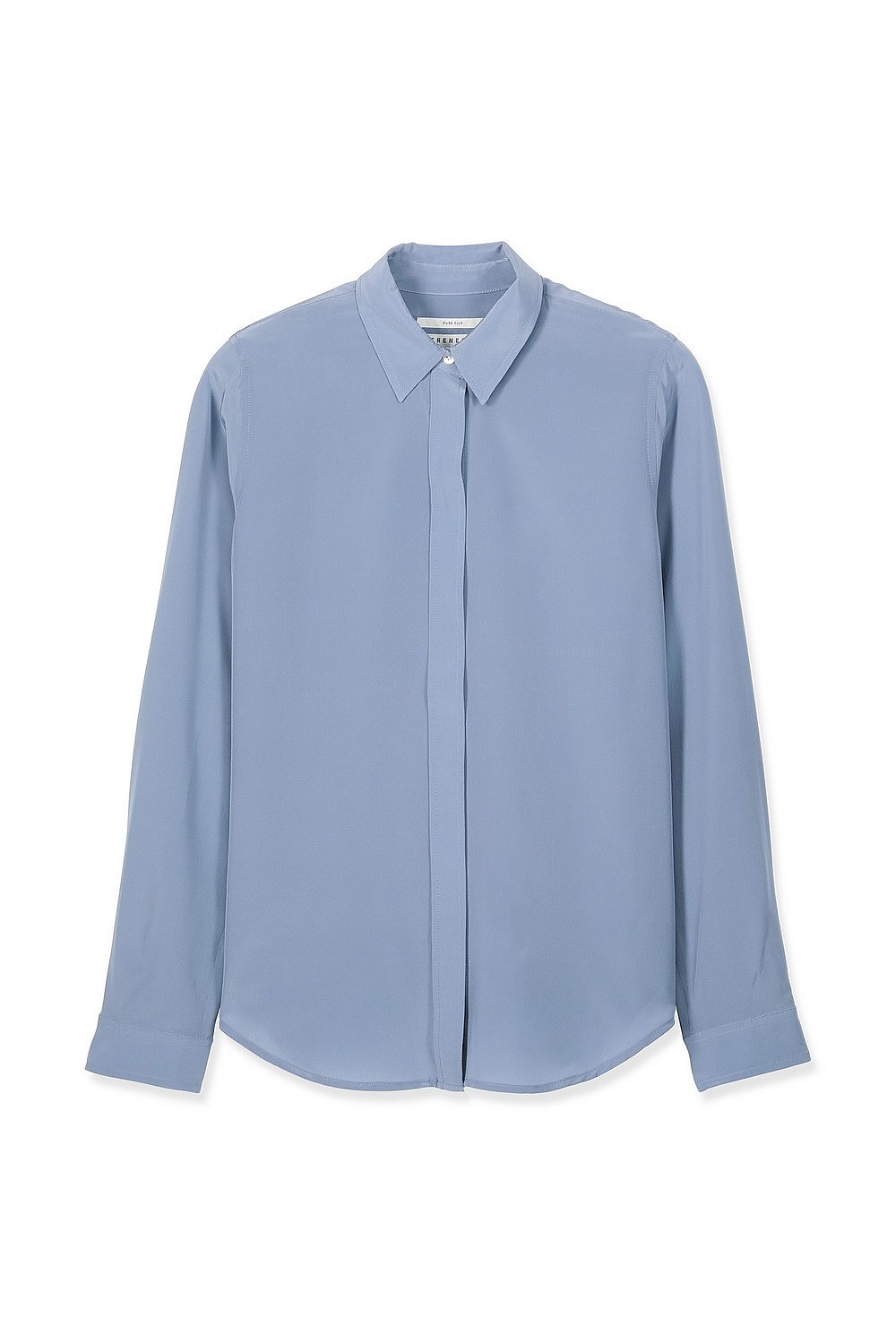Silk Button Front Shirt
