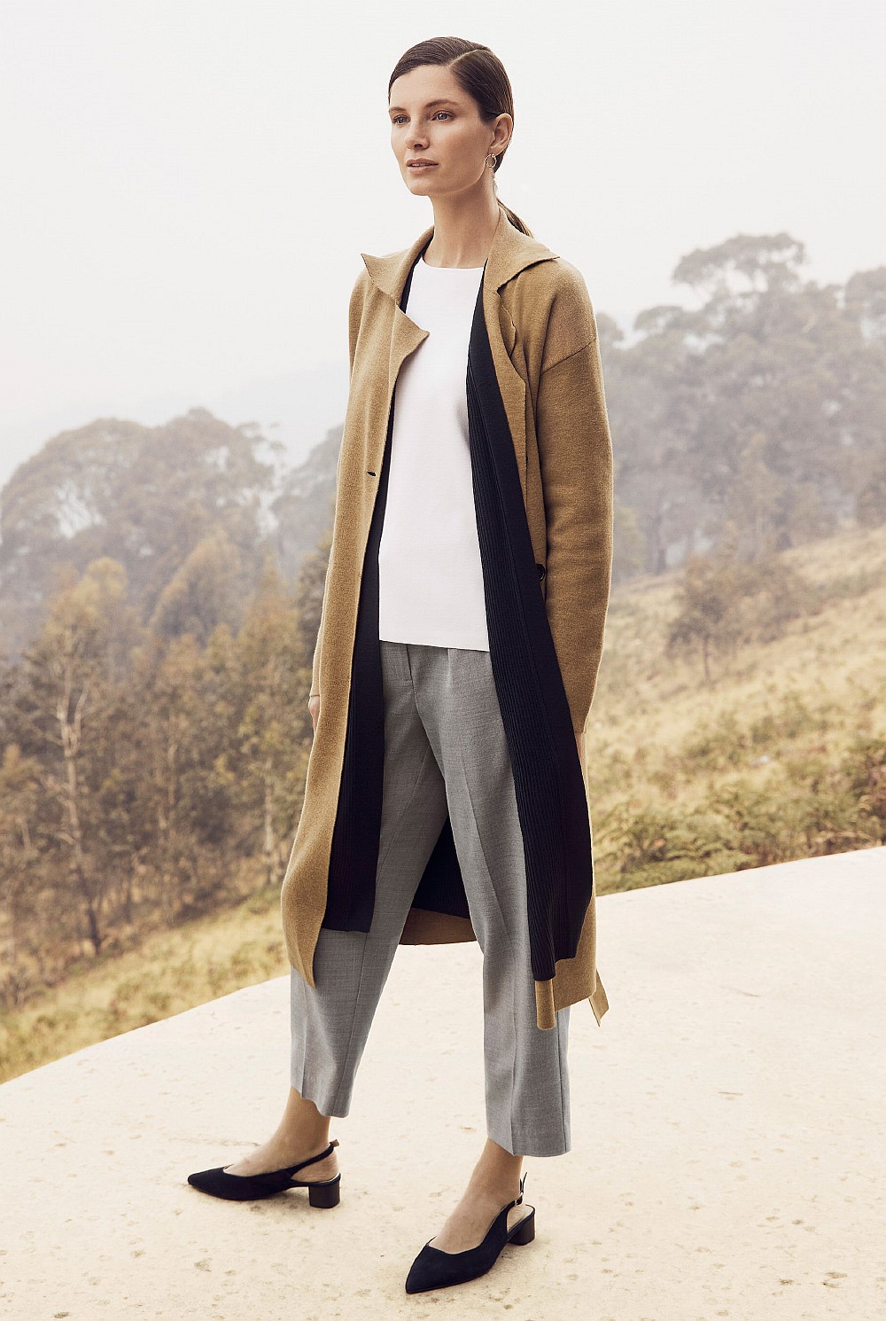 Merino Blend Knit Trench