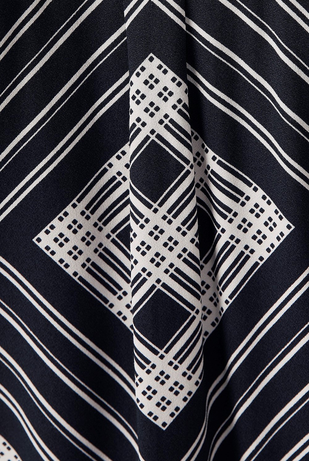 Geo Tile Print Blouse