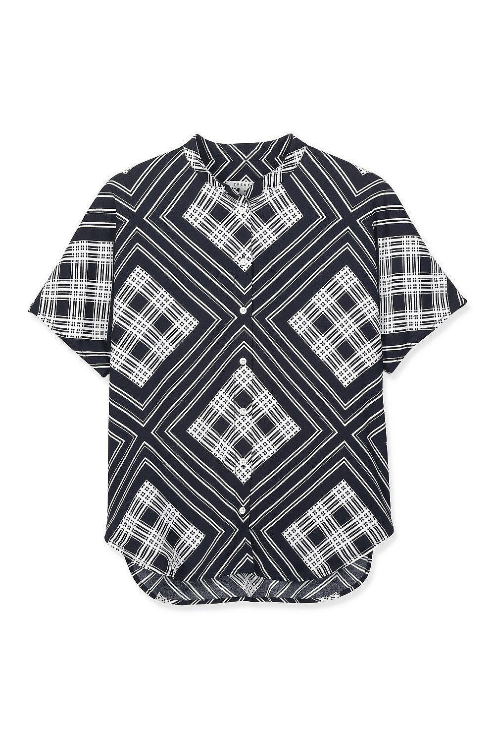 Geo Tile Print Blouse
