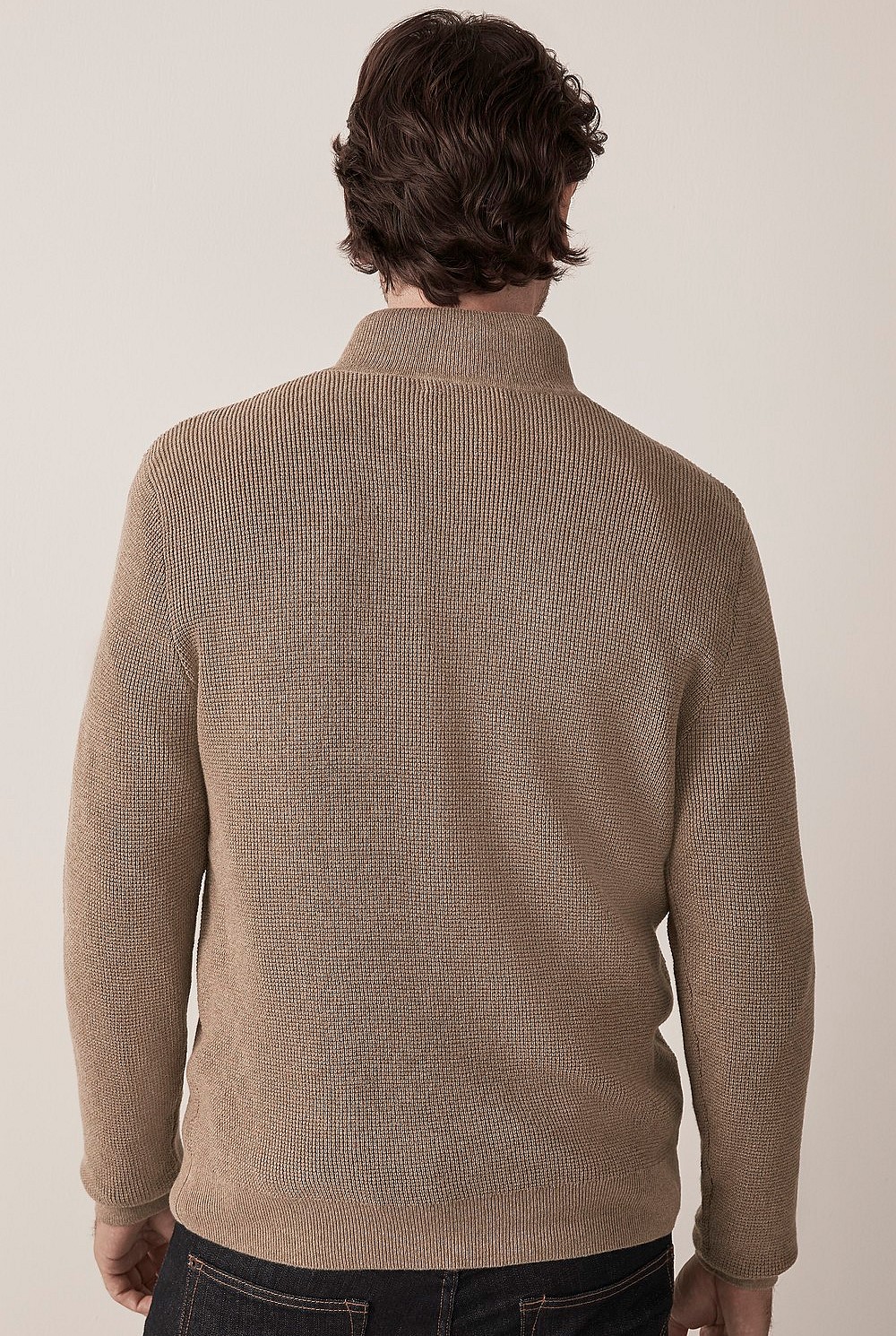 Textured Half Zip Knit